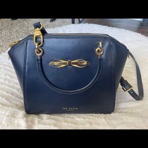 Authentic ted baker navy blue all leather